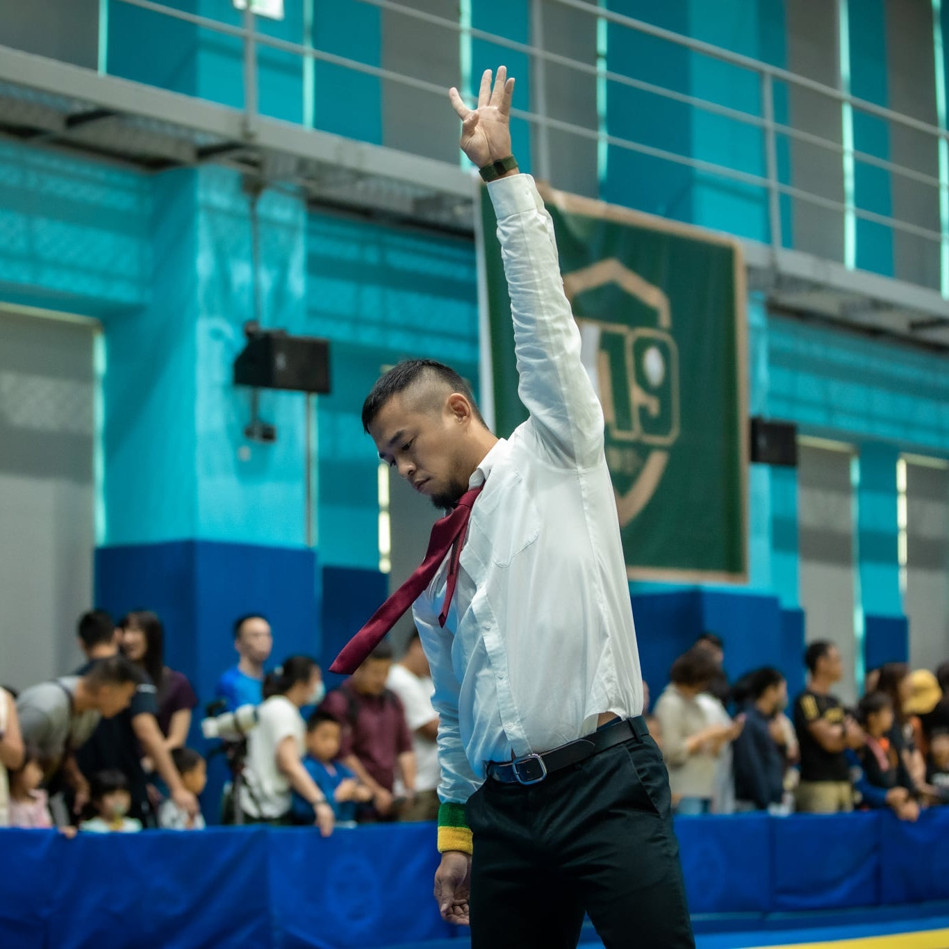 Basico Fightwear 巴西柔術 裁判護腕 Referee Wrist Band 黃/綠拼色 One Size 男女通用